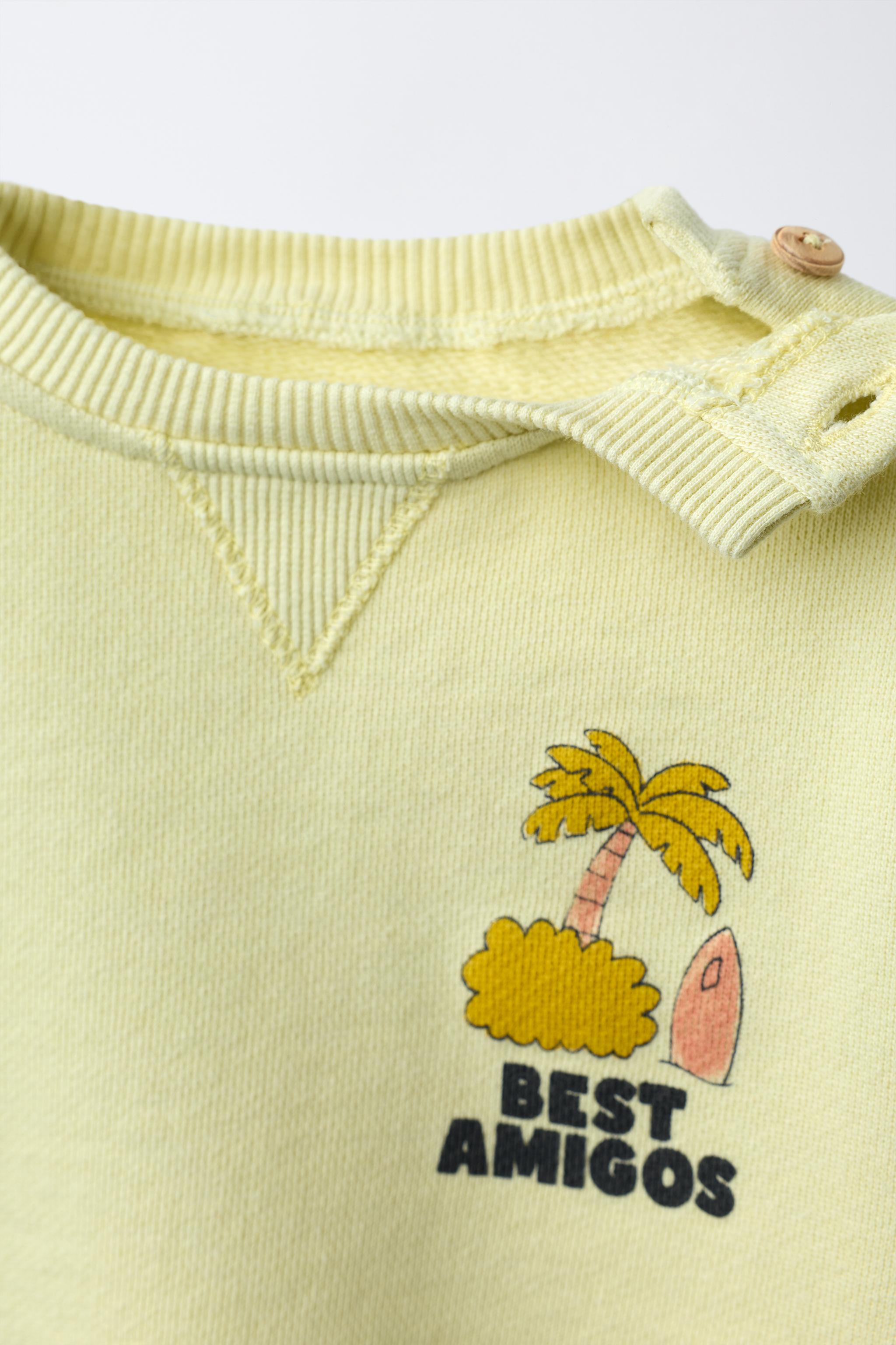 PALM TREE PRINT SWEATSHIRT